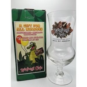 Rainforest Cafe Restaurant Hurricane Glass Mall Of America w/ Box